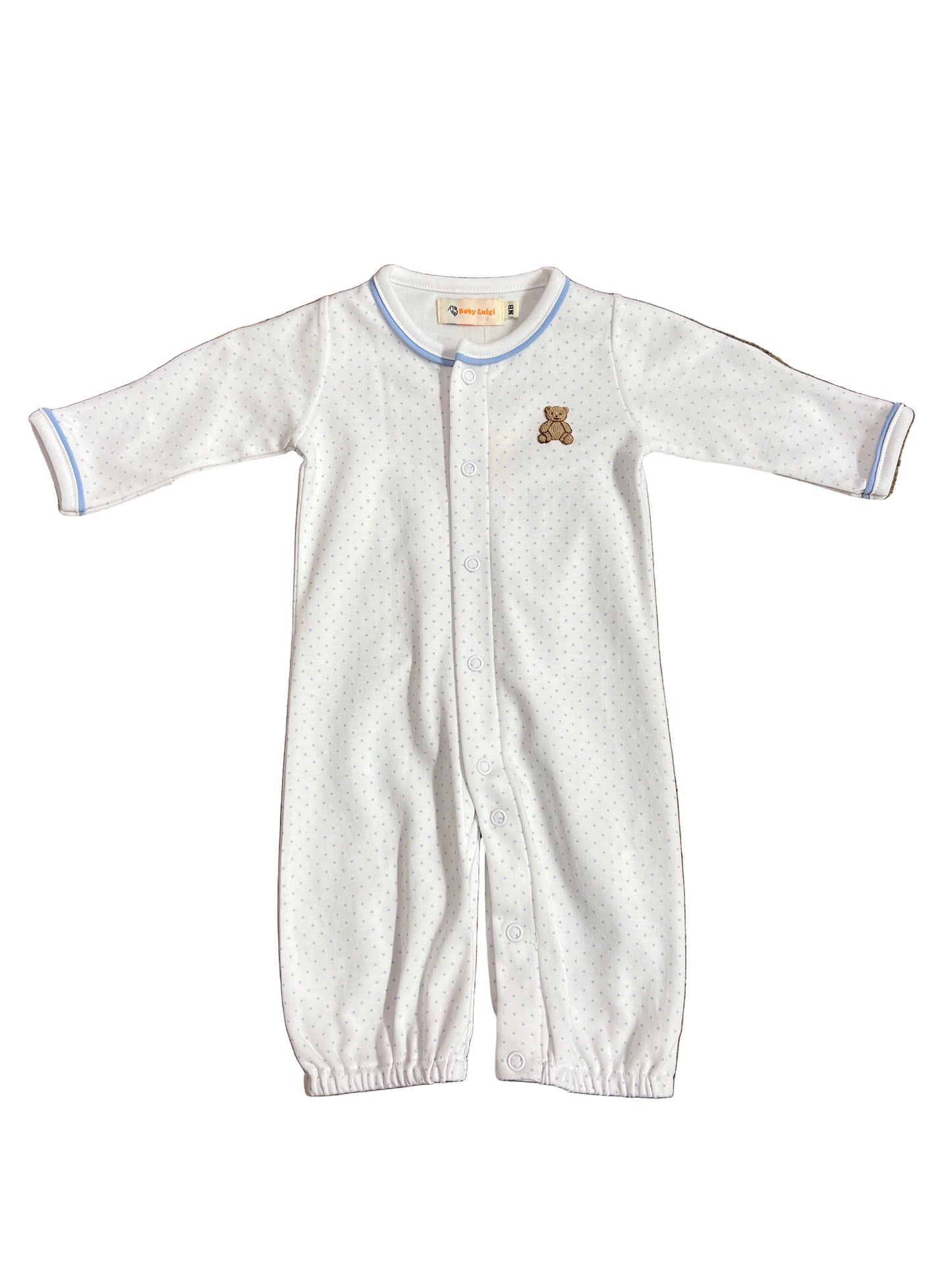 Teddy Sky Blue Dot Converter Gown