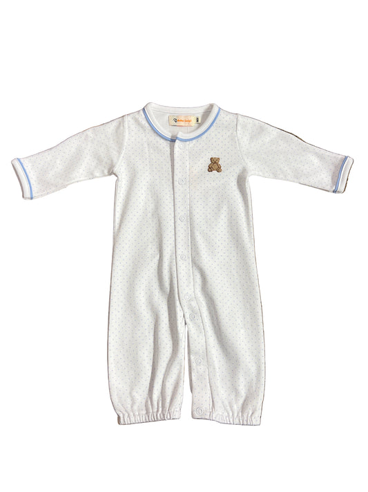 Teddy Sky Blue Dot Converter Gown