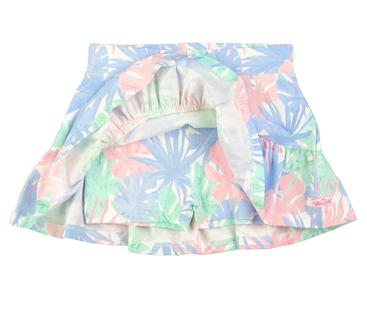 Pastel Palms Ruffle Skort