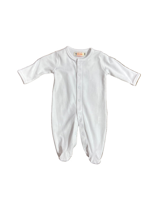 Solid White LS Footie