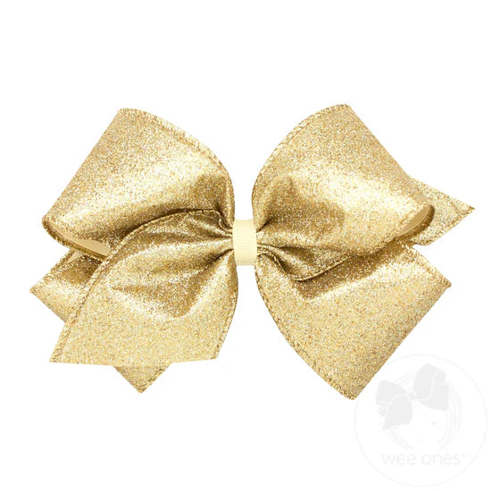 King Party Glitter Bow - Champagne