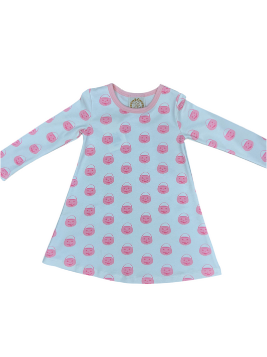 Penny's Play Dress LS Vintage Prep Pumpkin Pails