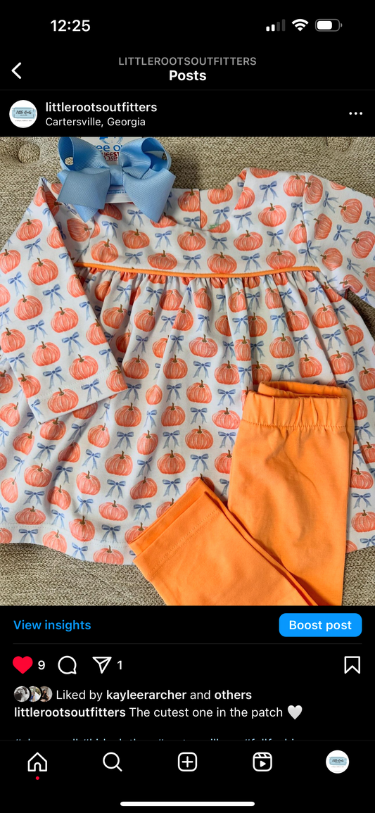 Orange Pumpkin Swing Top & Leggings