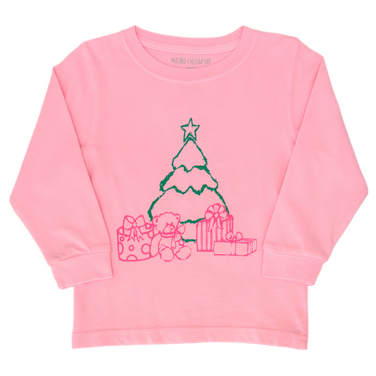 Pink Christmas Tree with Presents LS