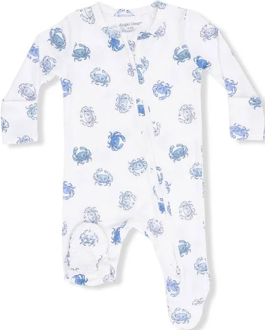 Blue Crabs Zipper Footie
