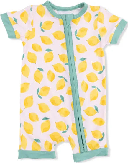 Sunny Lemons Zipper Romper