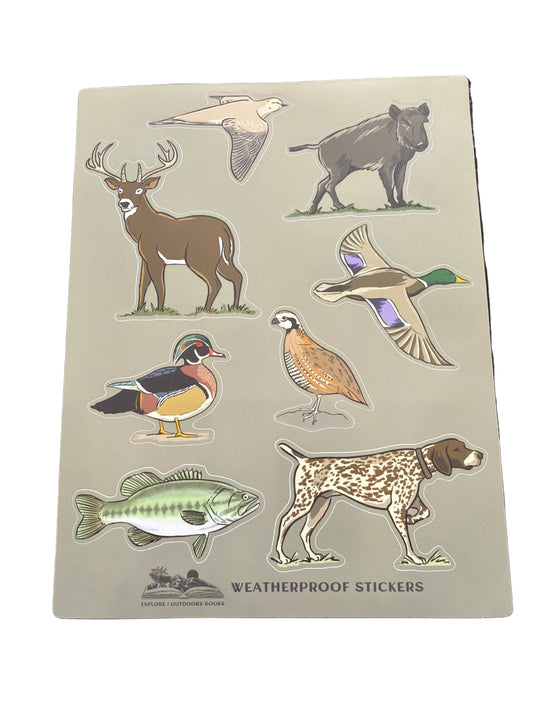 Hunting ll Weatherproof sticker sheet