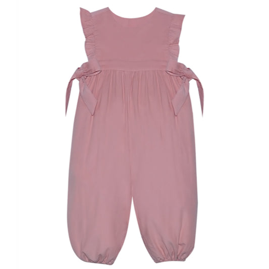 Peach Abigail Long Romper