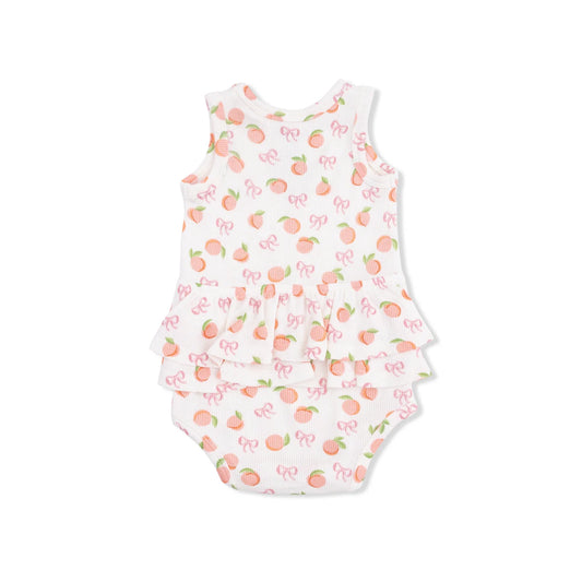 Little Peaches Ruffle Tank Bodysuit