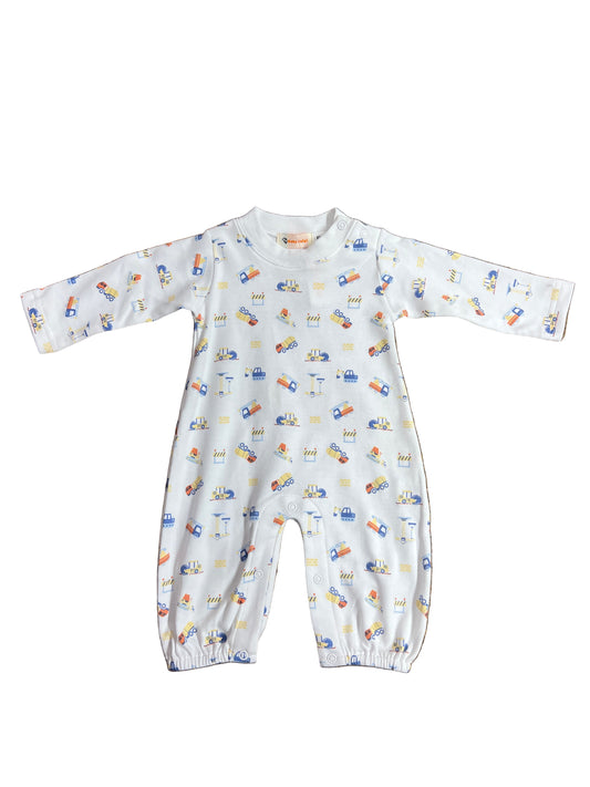 White Construction Romper