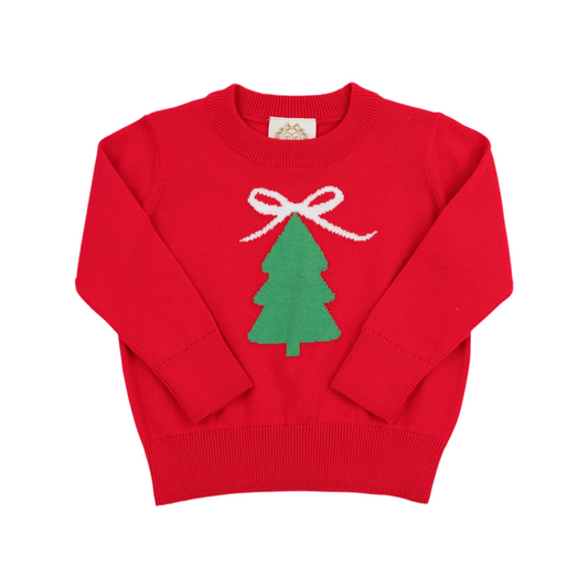 Isabelle's Intarsia Sweater Richmond Red/Christmas Tree