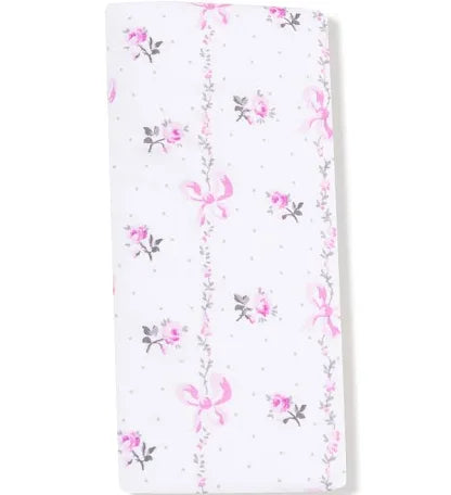 Dainty Buds & Bows Ruffle Burp Cloth