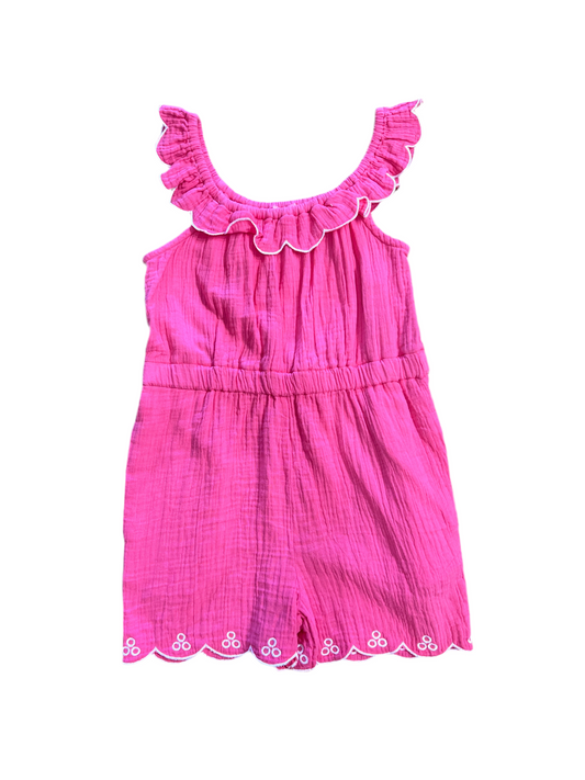 Flora Romper - Hot Pink