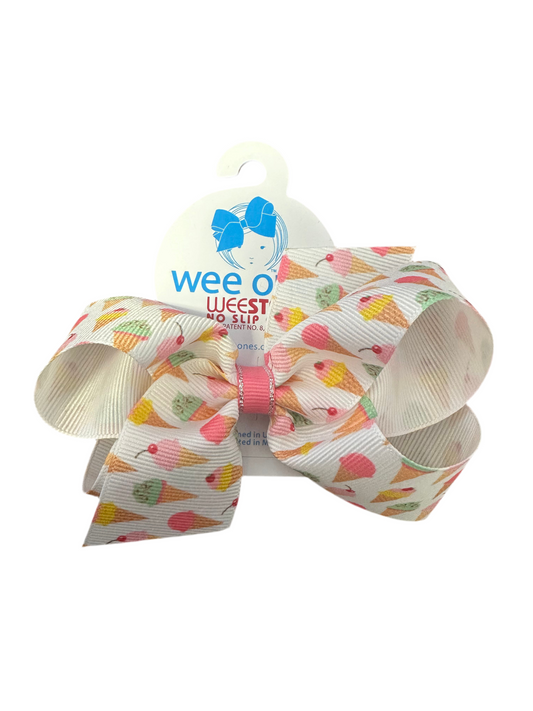 Ice Cream Grosgrain Bow - Medium