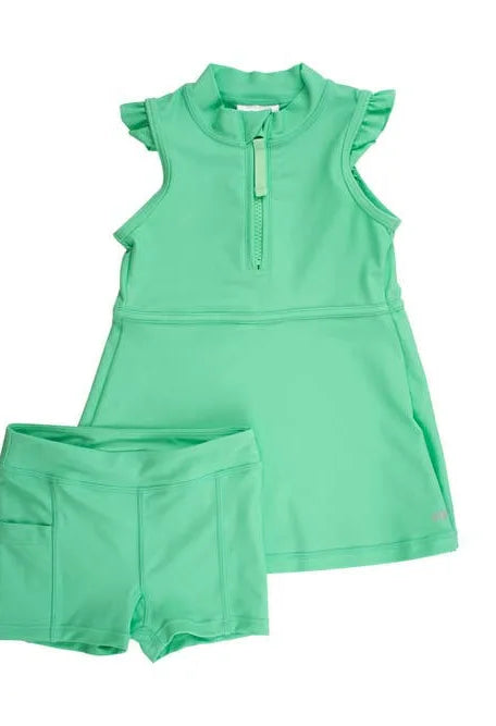 Spring Bud Sleeveless Ruffle Active Dress
