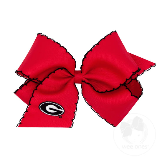 King UGA Embroidered Moonstitch Bow