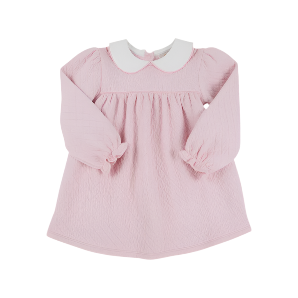 Long Sleeve Maerin Fitz Frock (Quilted) - Palm Beach Pink with Worth Ave White