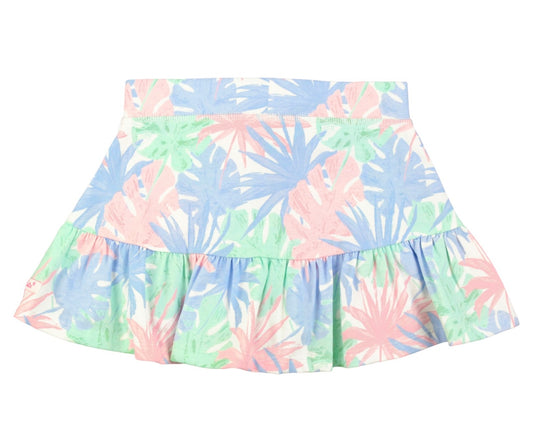 Pastel Palms Ruffle Skort