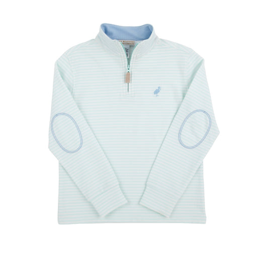 Sea Island Seafoam Stripe Hayword Half Zip