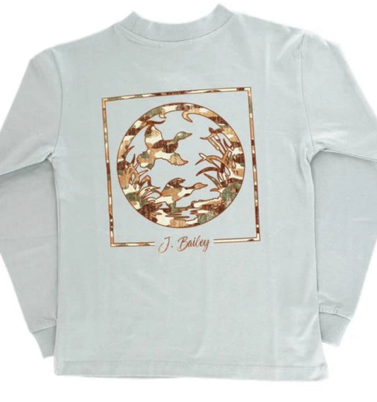 L/S Sage Duck Silhouette Tee