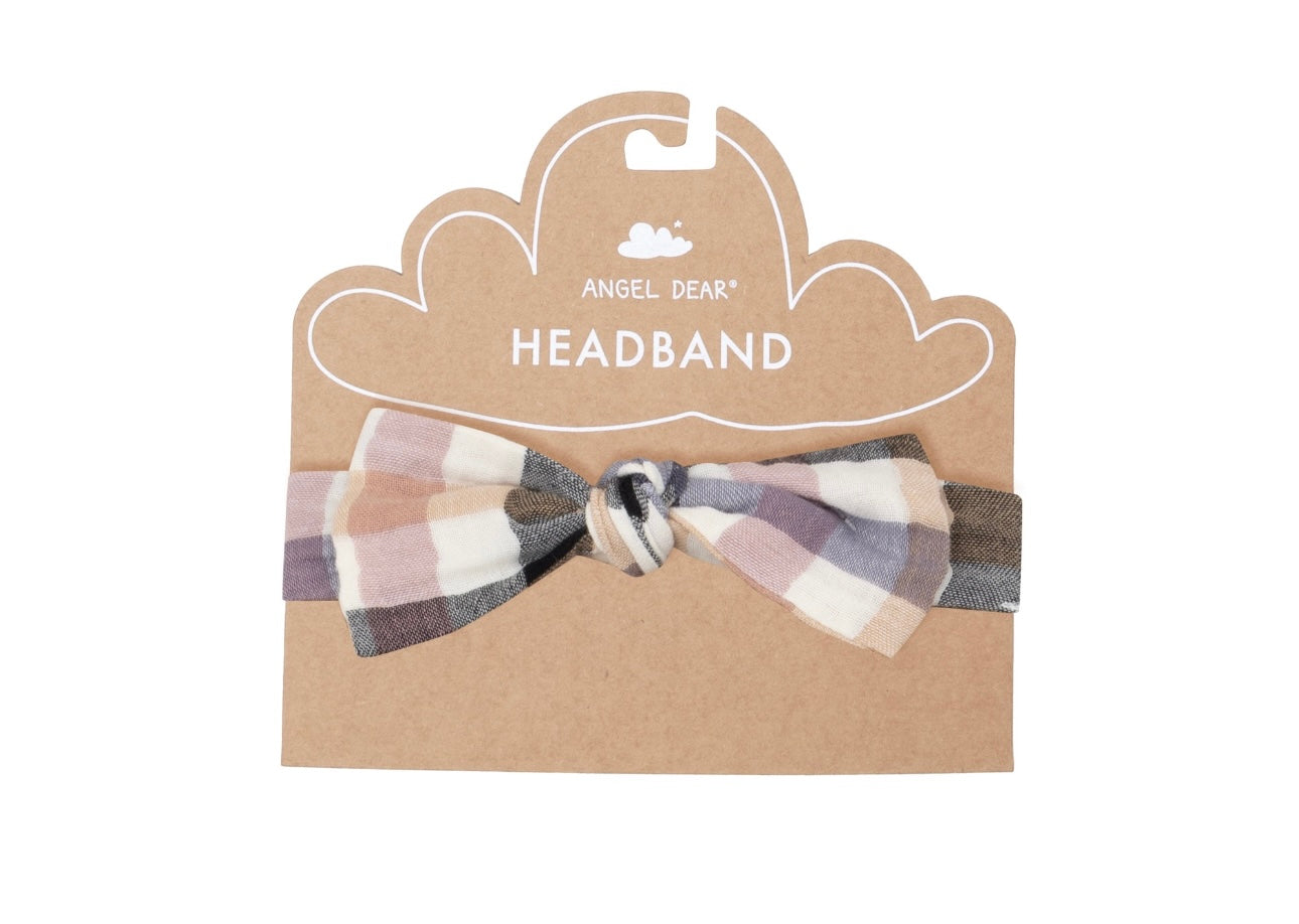 Harvest Plaid Headband 0-12M