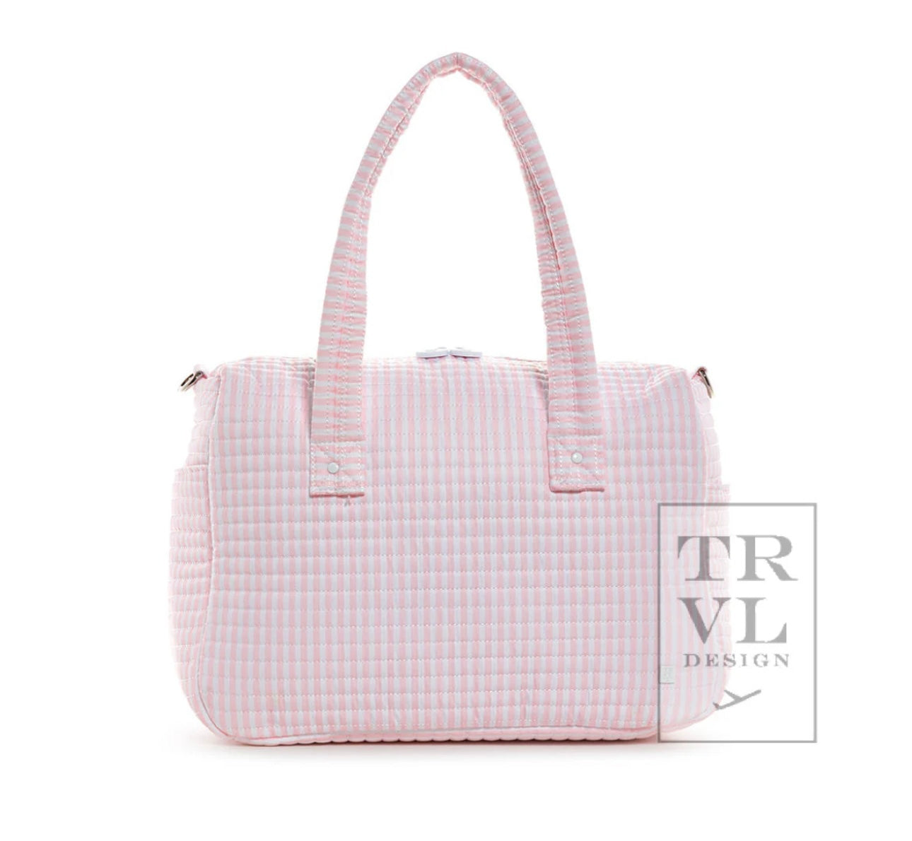 Quilted Stroller Bag - Pink Pimlico Stripe