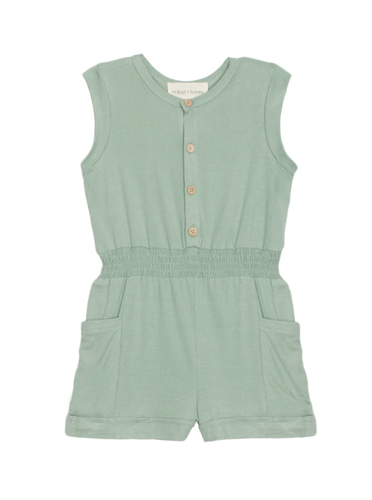 Sydney Knit Romper - Green