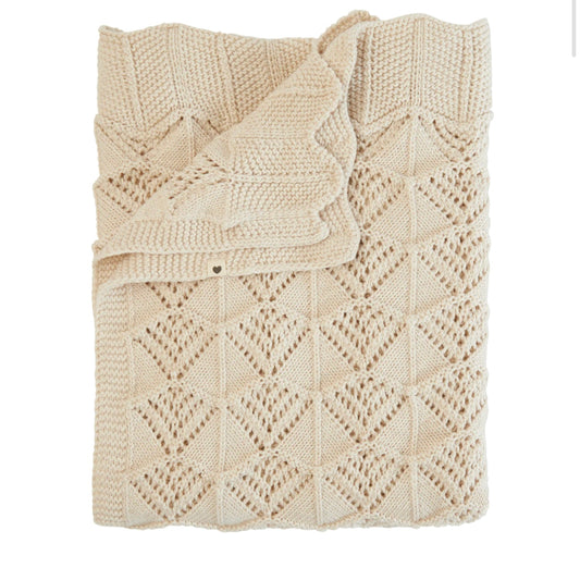 BIBS Knitted Blanket Wavy Ivory