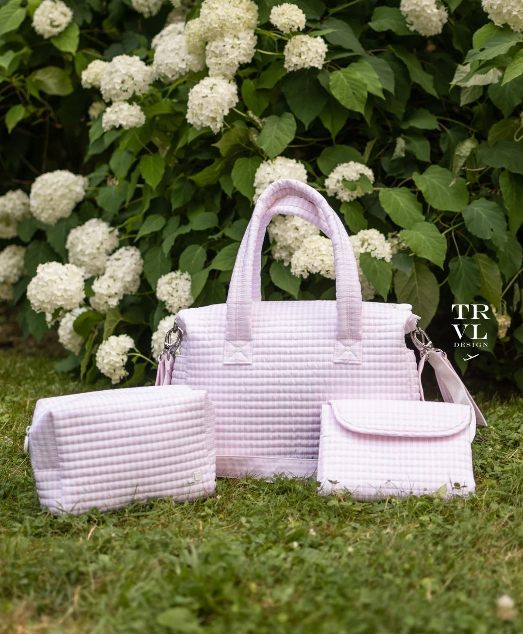 Quilted Stroller Bag - Pink Pimlico Stripe