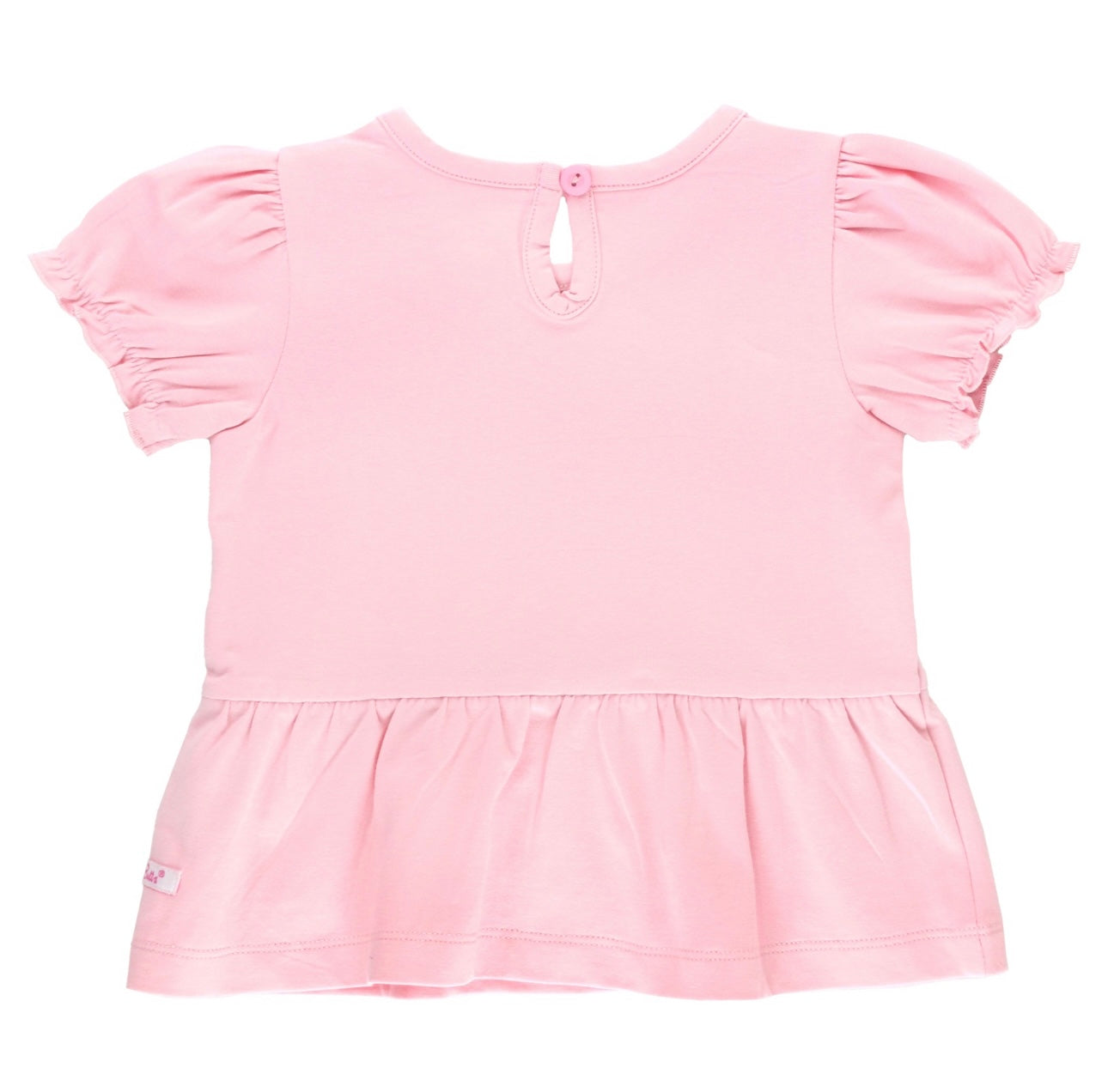 Pink Puff Sleeve Peplum Top