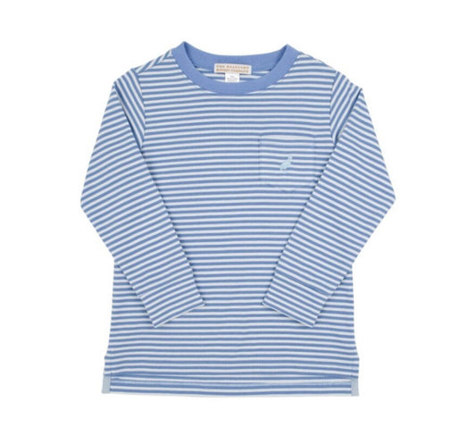 L/S Carter Crewneck - Barbados Blue Stripe