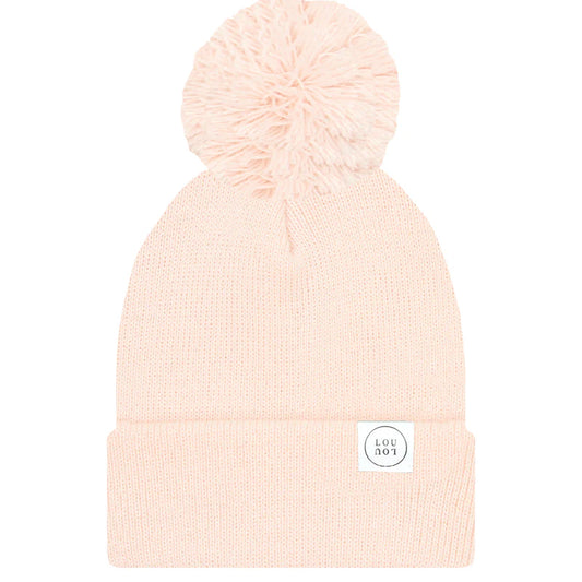 Beanie with Pom - Blush Pink