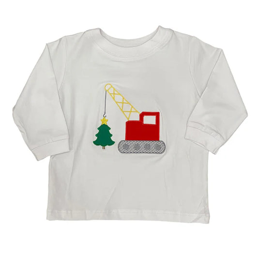 White Christmas Construction Site Tee