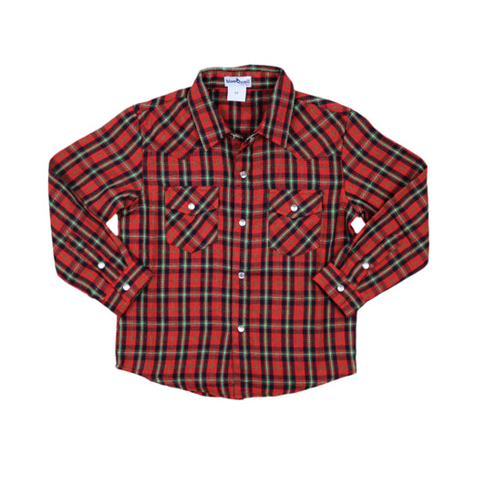 Holiday Plaid Pearl Snap Flannel