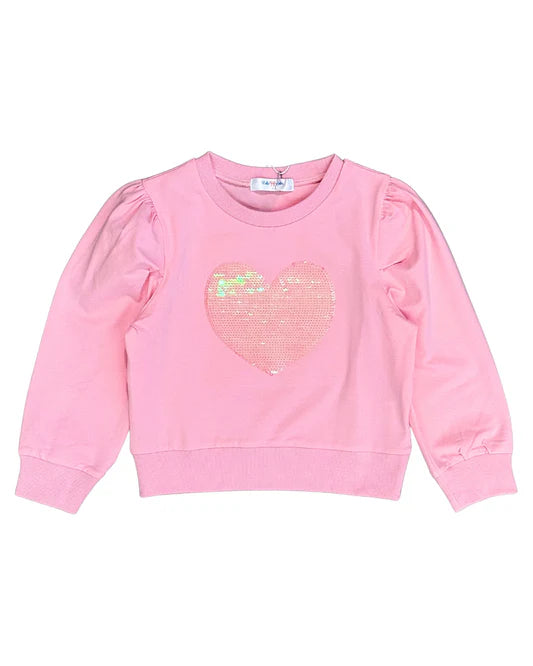 Pink Sequin Heart Top