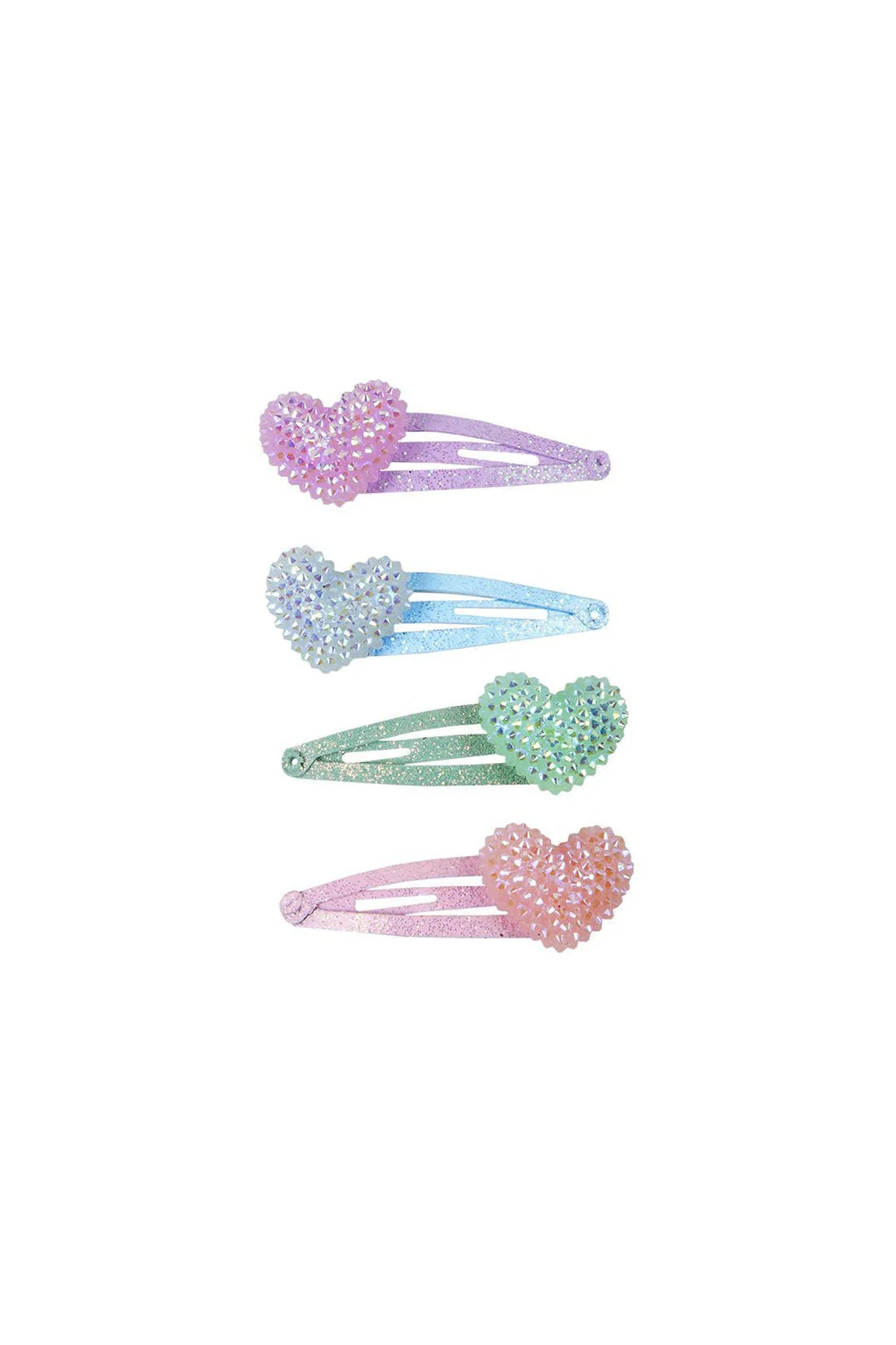 Sparkle Heart Bobble Hair clips - 4pcs