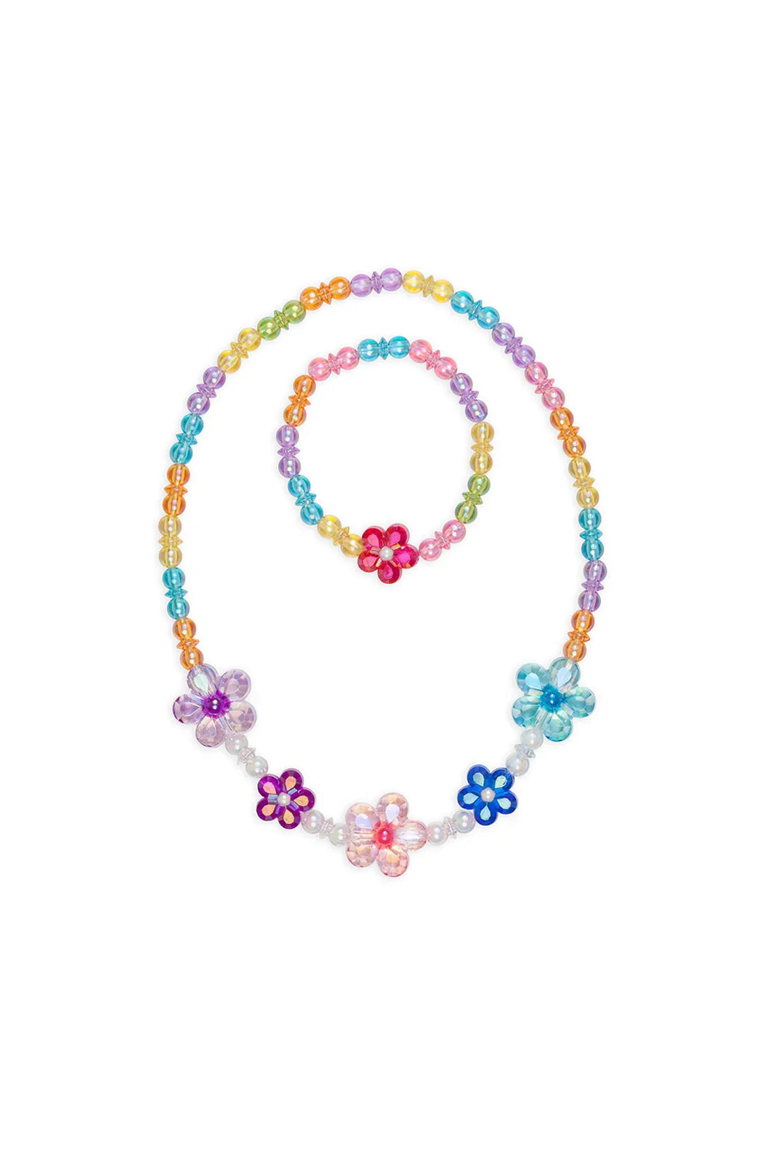 Blooming Beads Necklace & Bracelet Set - 2pc