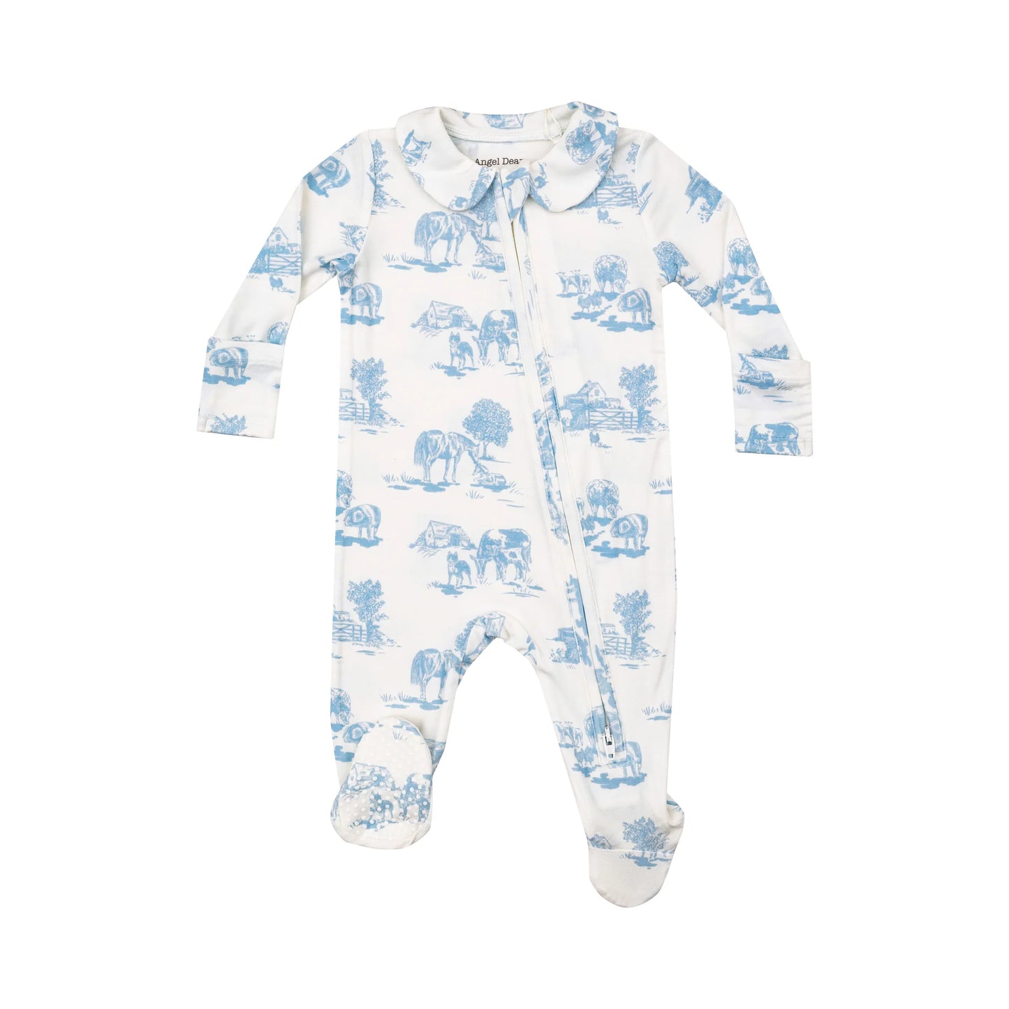Blue Farm Toile Footie