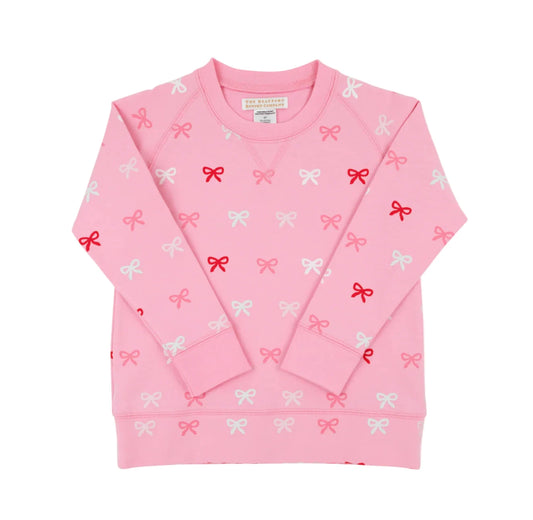Bitty Bows/Hamptons Hot Pink Cassidy Comfy Crewneck