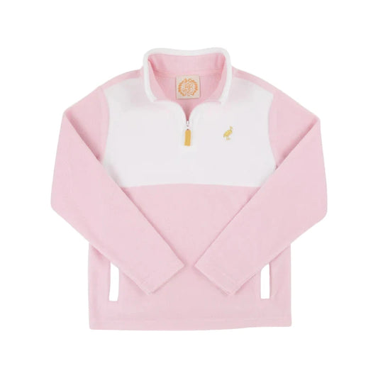 Palm Beach Pink/Worth Ave White Fleece Half Zip