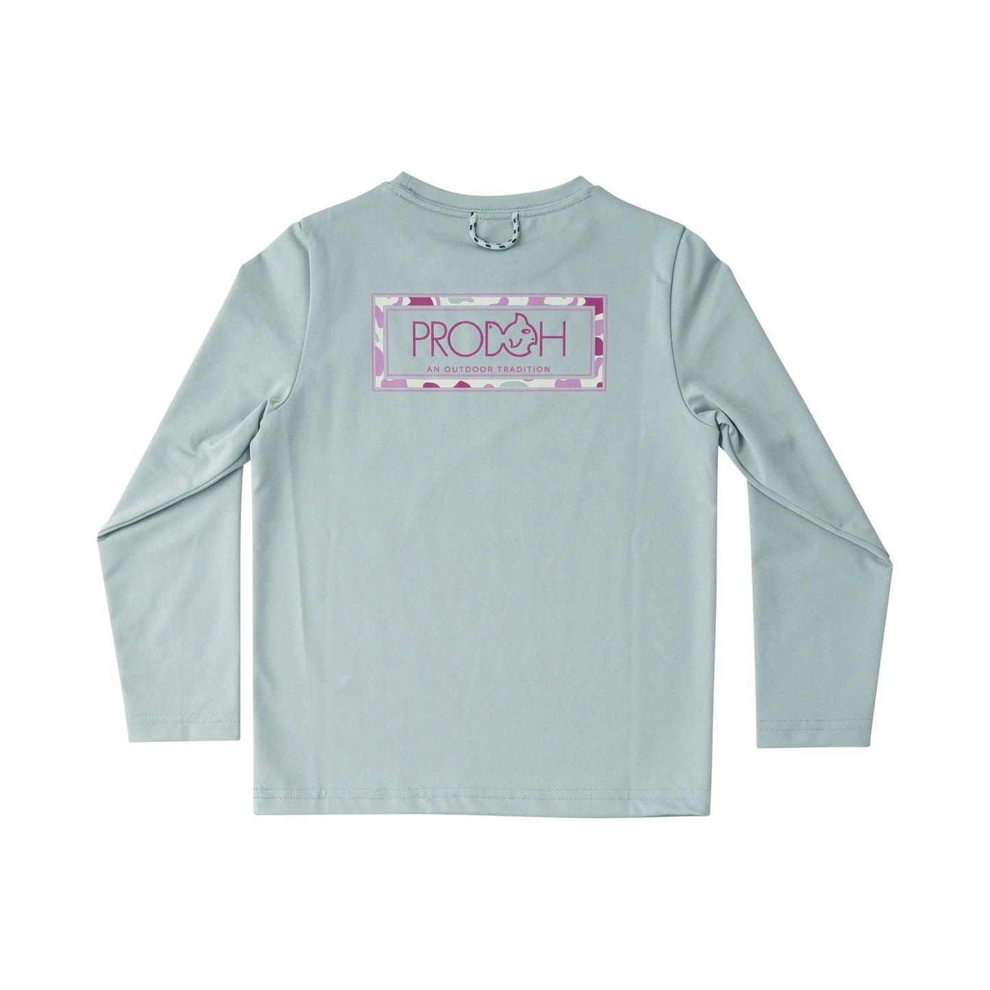 Blue Surf with Pink Camo Performance LS