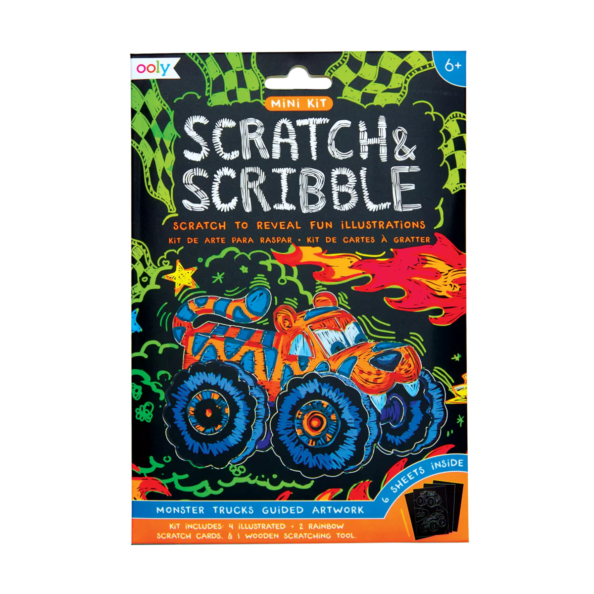 Mini Scratch & Scribble Art Kit: Monster Truck