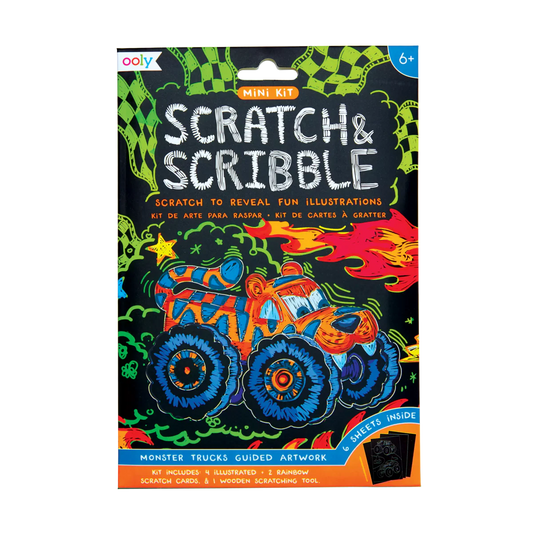 Mini Scratch & Scribble Art Kit: Monster Truck