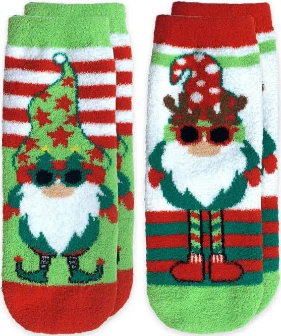 Holiday Gnome Fuzzy Socks
