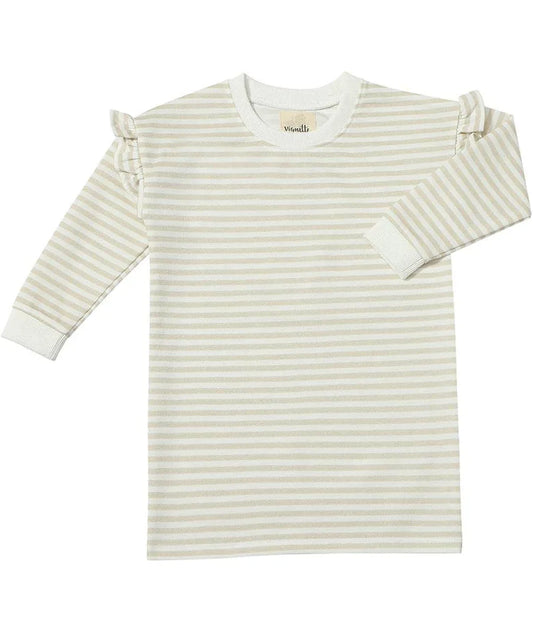 Cora Dress - Gold Glimmer Stripe