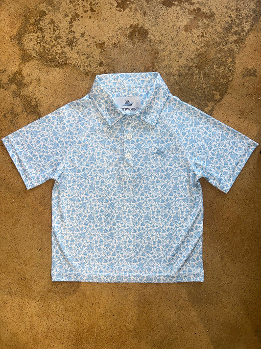 Beach Print Polo