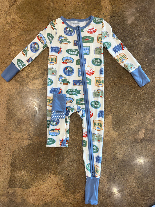 Bait Shop Signage Zipper Romper