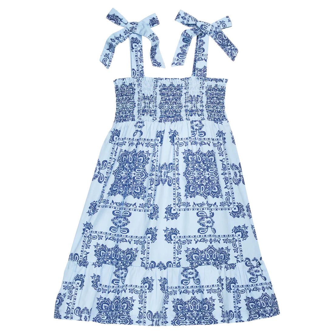 Boho Blue Wide Strap Lucy Dress