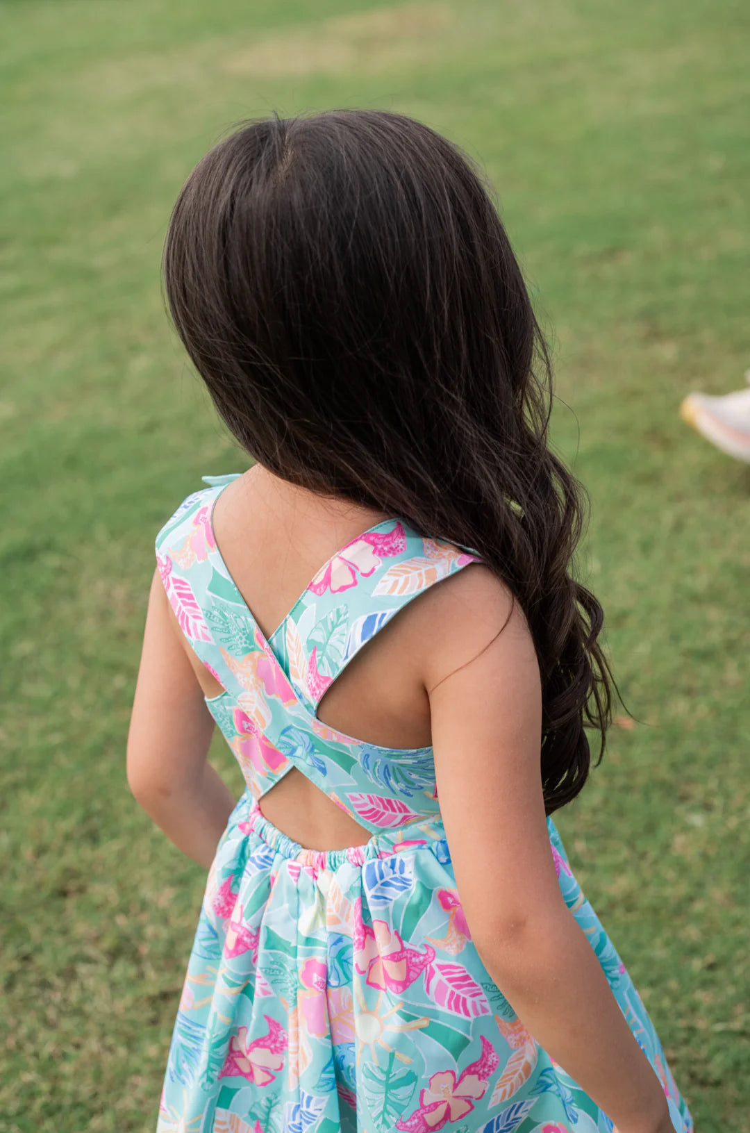Palm Paradise Crisscross Back Dress