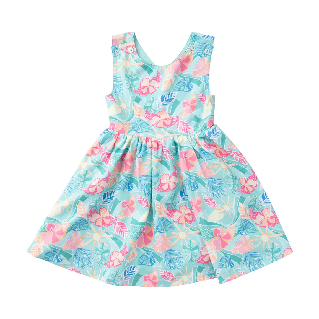 Palm Paradise Crisscross Back Dress